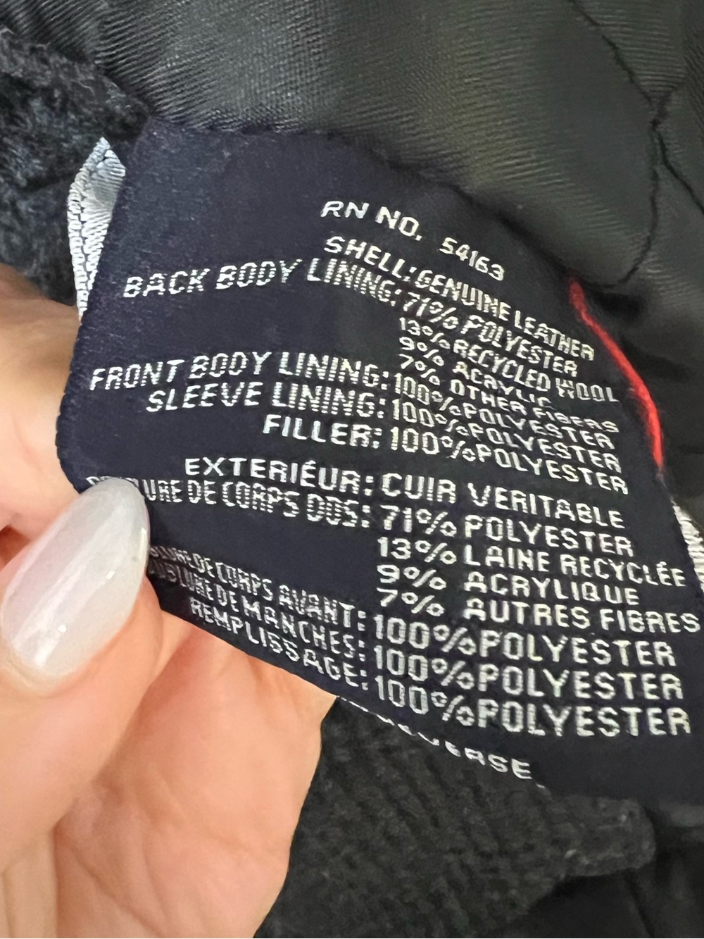 Tommy Hilfiger Black Leather Bomber Jacket - Picture 3 of 6